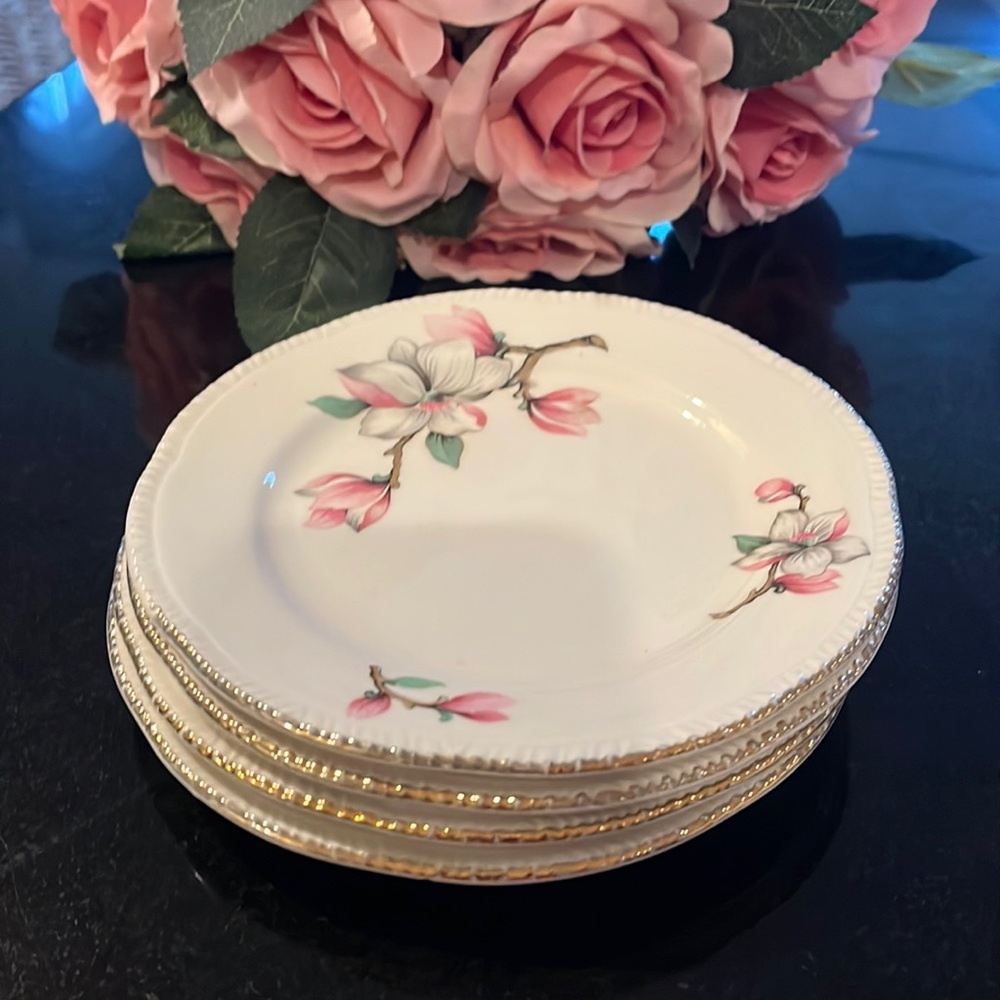 Homer Laughlin Dogwood (Liberty) Bread and Butter Plates - 1950s